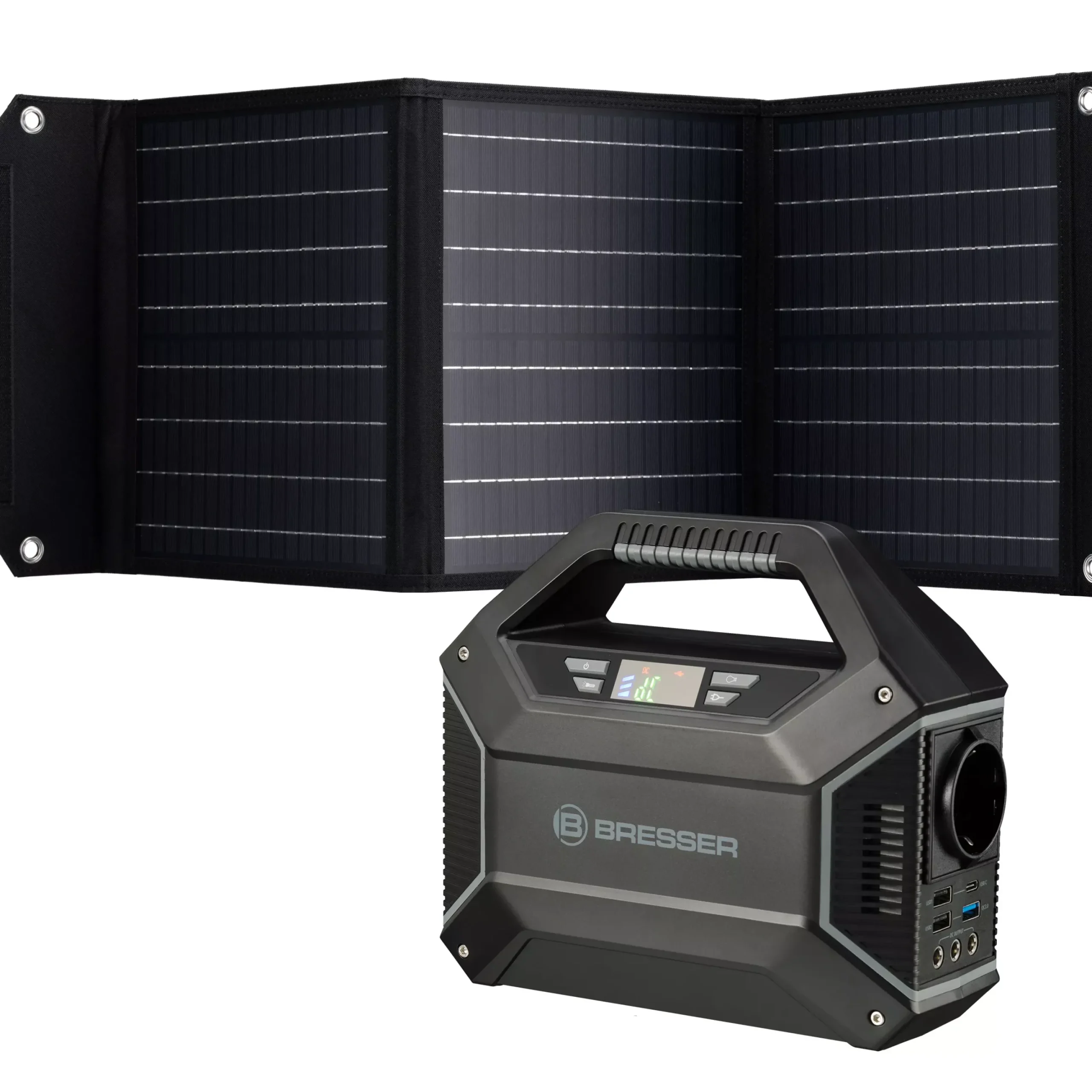 Set Mobile Power-Station 100 W + Solar-Panel 40 W>Bresser Shop