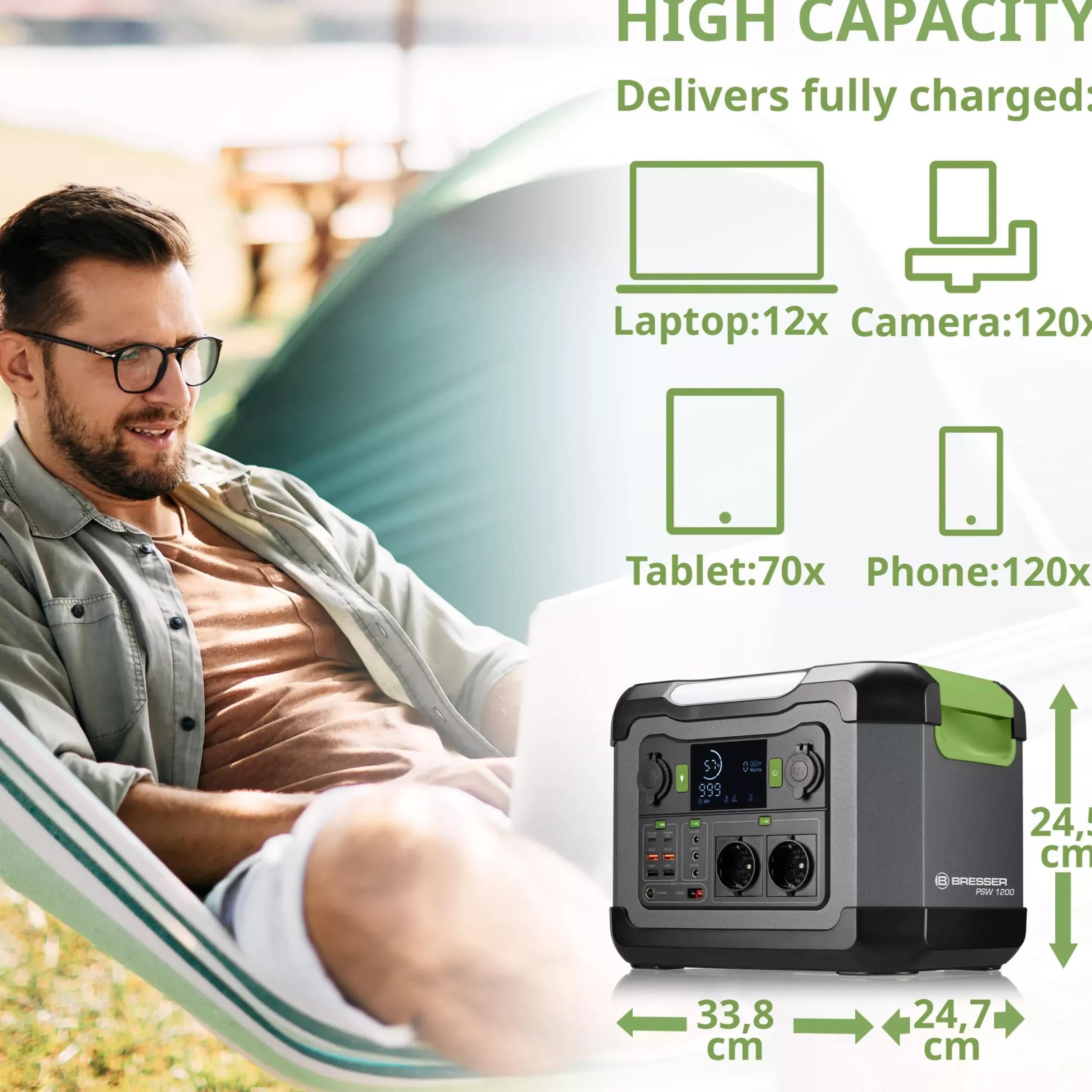 Set Mobile Power-Station 1.200 W + Solar-Ladegerät 120 W>Bresser Flash Sale