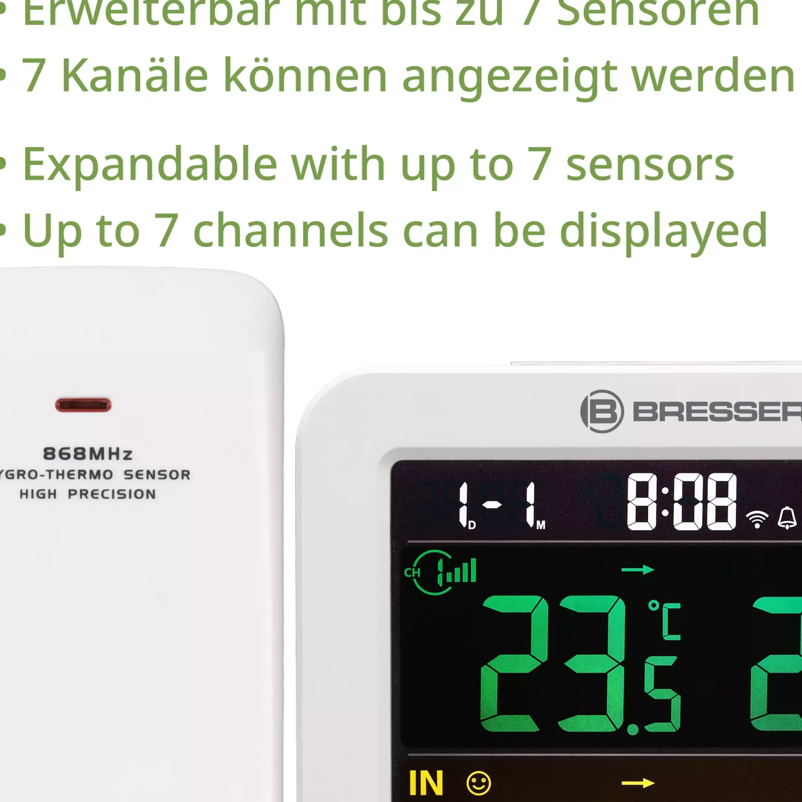 Smart Home 7-Kanal Tuya Thermo-Hygrometer>Bresser Outlet