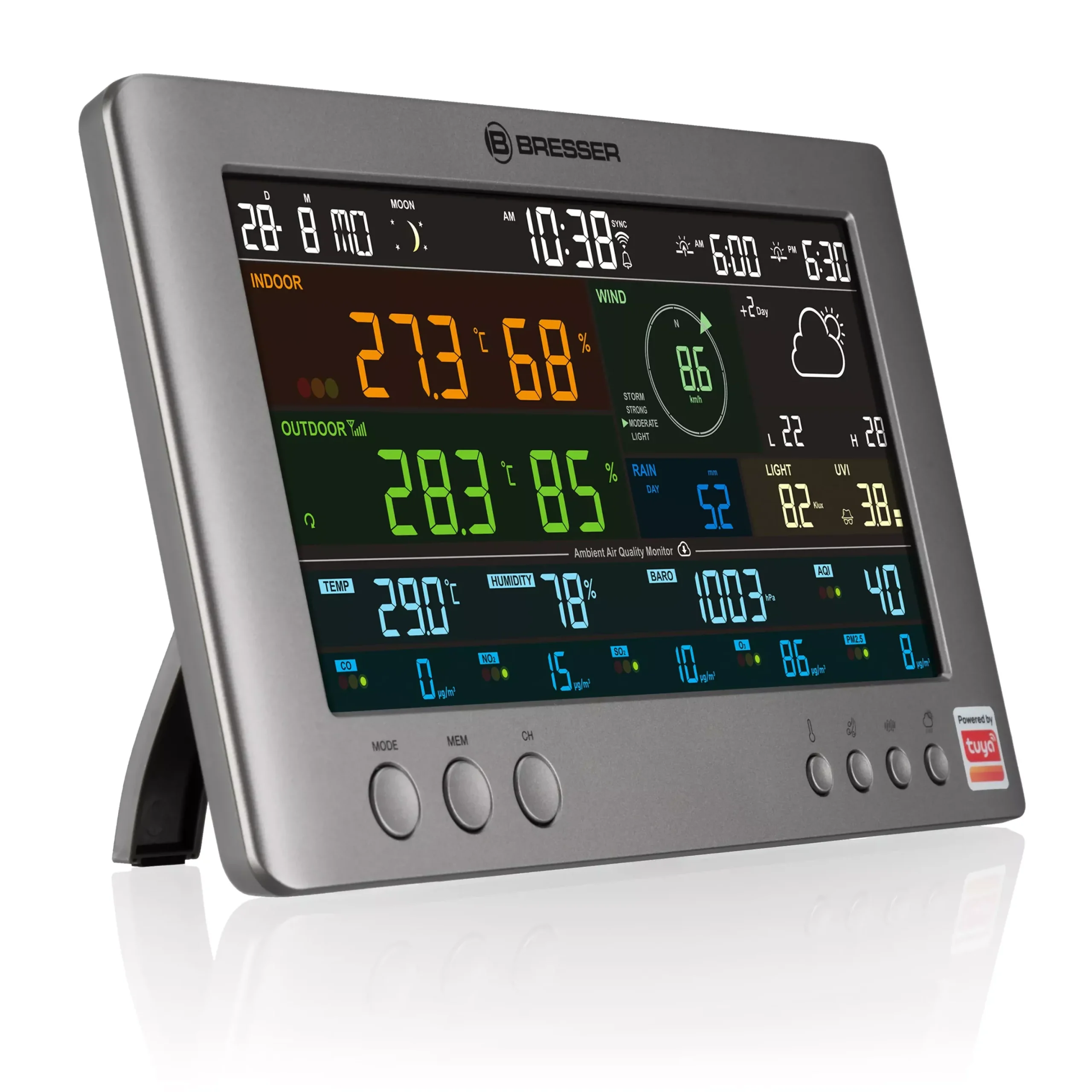 Smarte Tuya Profi-Wetterstation mit 7-in-1-Sensor>Bresser Outlet