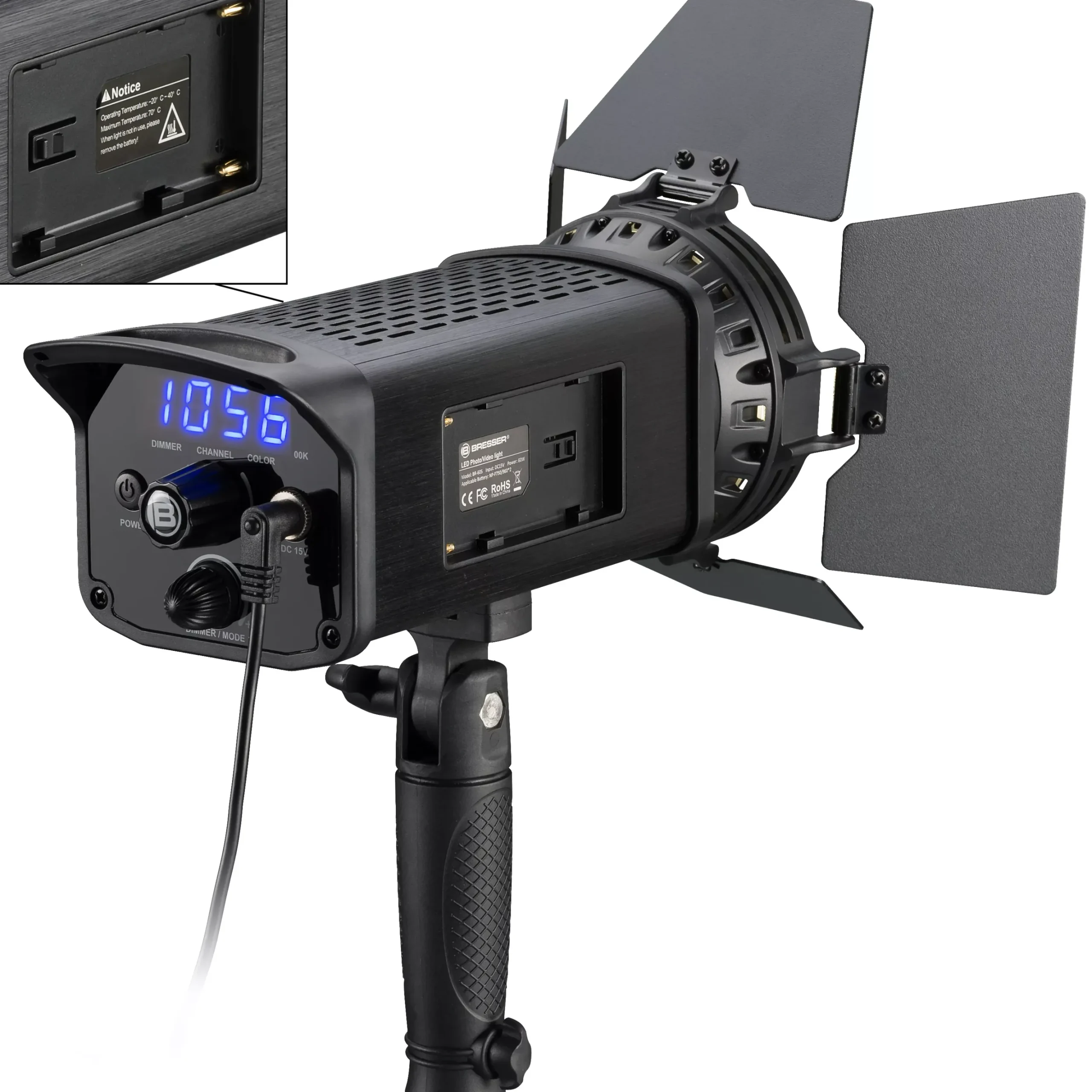 SP-60 LED Fresnel Studiolampe 60W mit Fernbedienung>Bresser Best