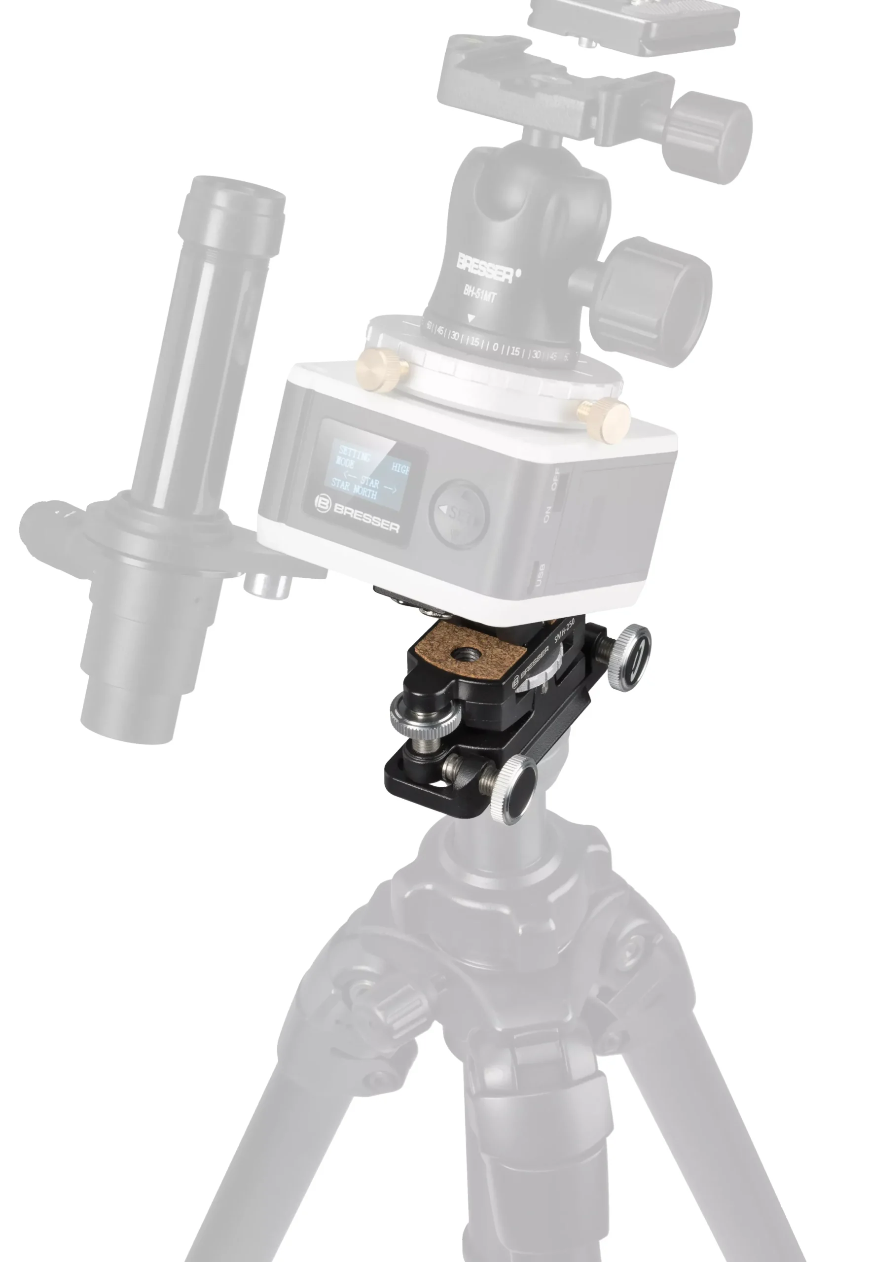 Stativkopf mit Feinverstellung MH-100 (Pol-Wiege)>Bresser Best