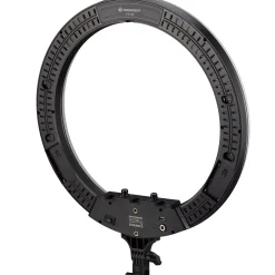 STR-48B Bi-Color LED Ringleuchte 48W dimmbar mit Kamera- und Smartphonehalter><noscript><img width=