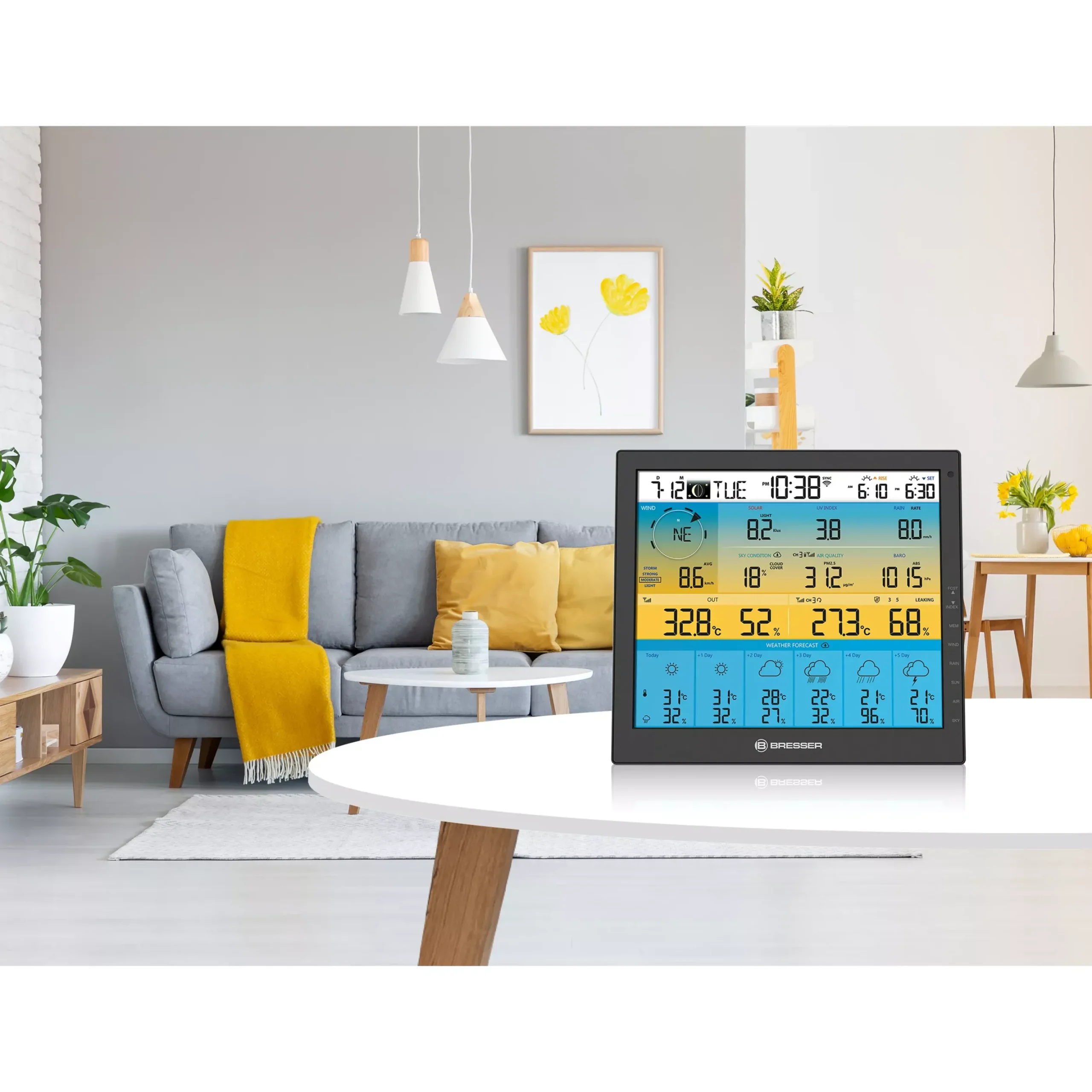 6-Tage 4CAST PRO SF WLAN-Wetterstation 7-in-1 solar>Bresser New