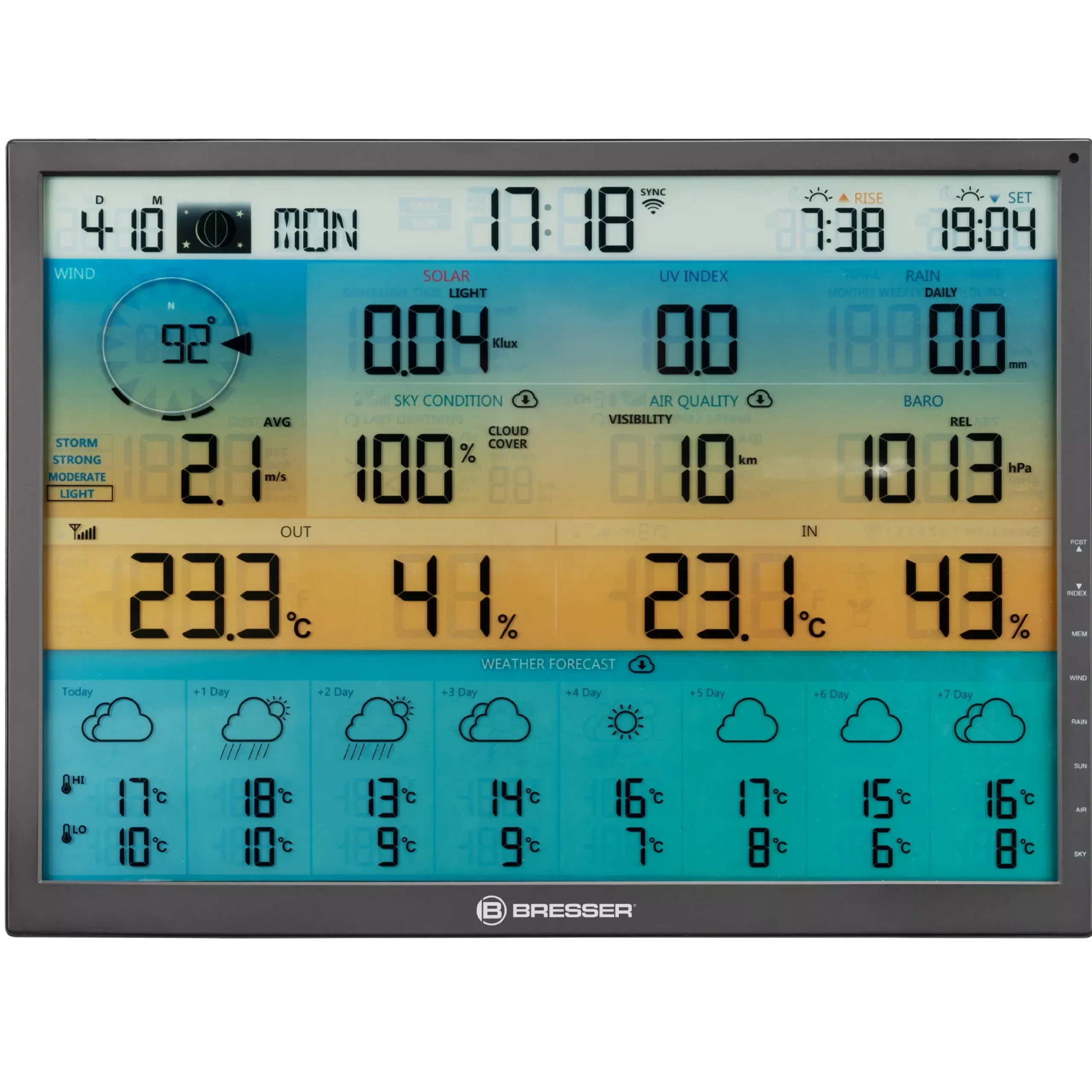 8-Tage 4CAST XL WLAN-Wetterstation 7-in-1 solar>Bresser Store
