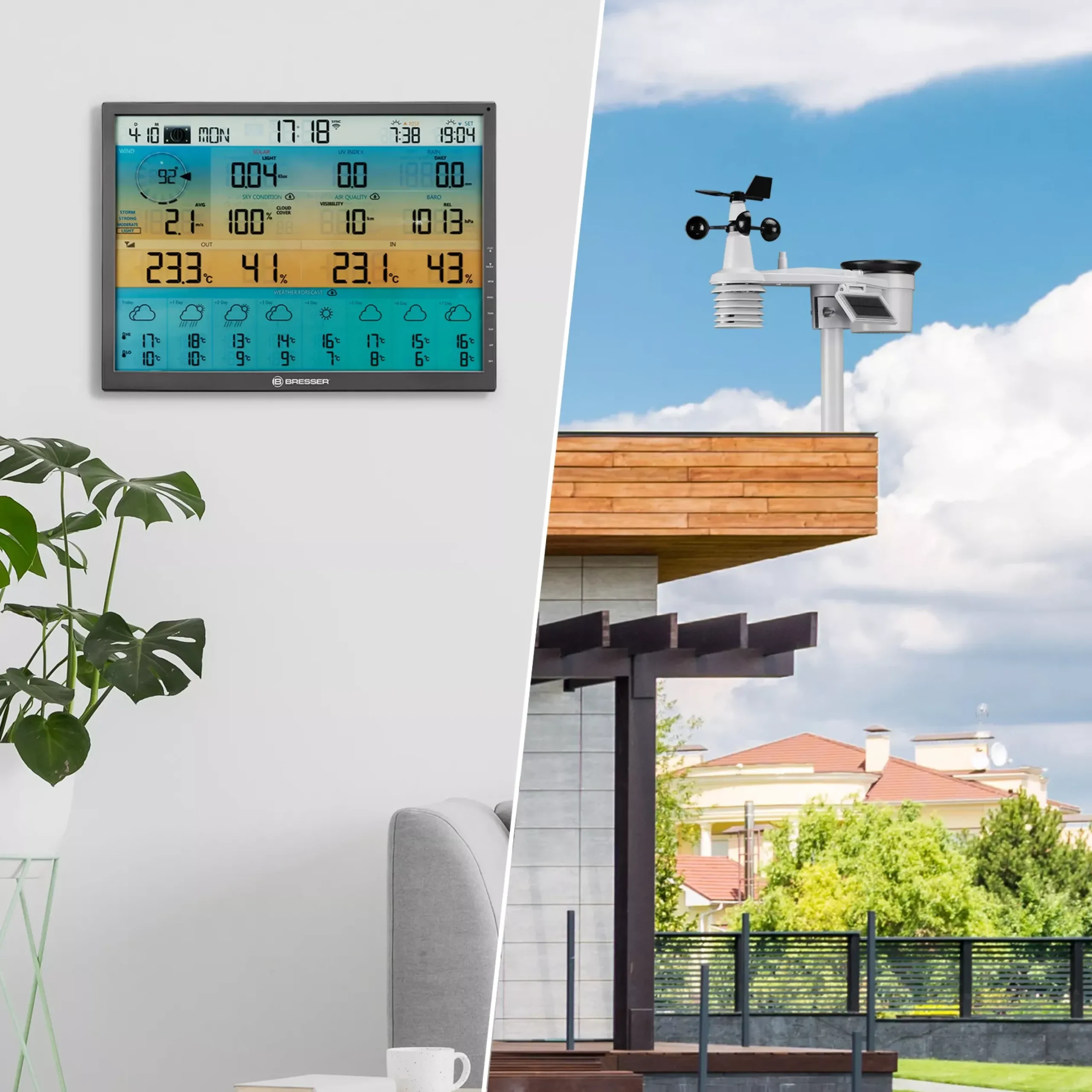 8-Tage 4CAST XL WLAN-Wetterstation 7-in-1 solar>Bresser Store