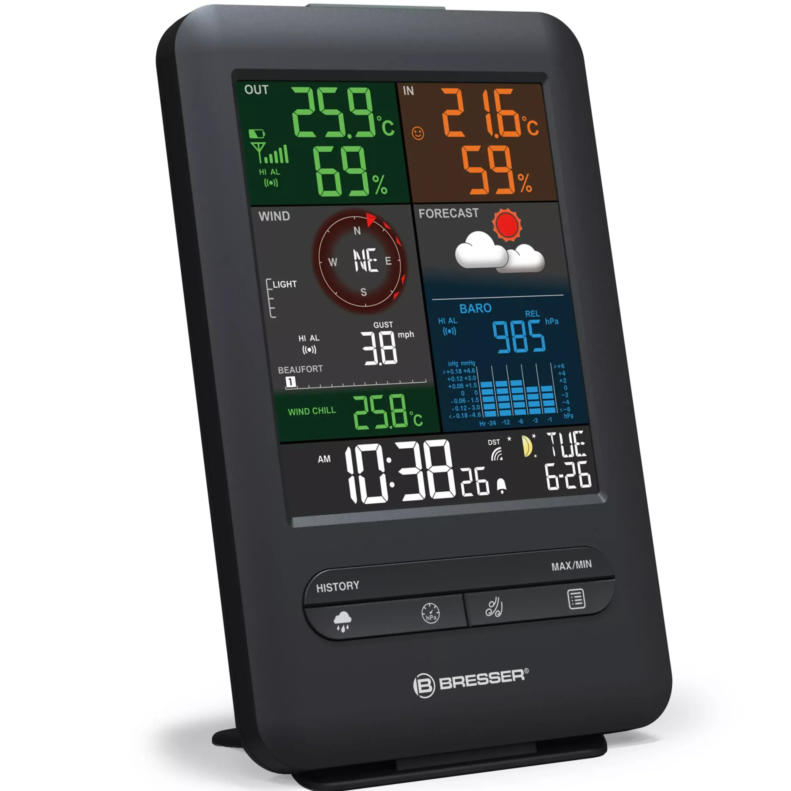 Wetterstation 5-in-1 Beaufort mit Farbdisplay>Bresser New