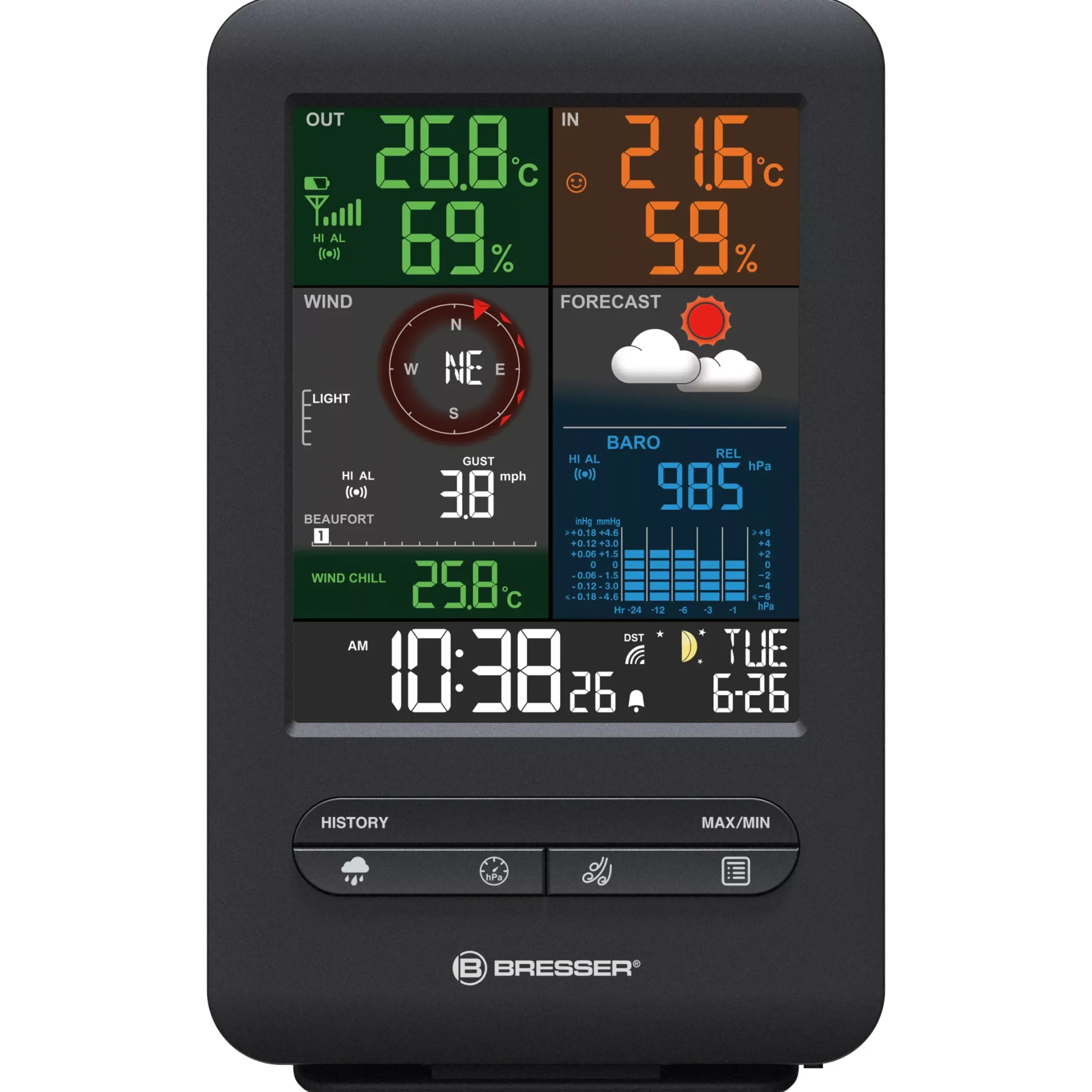 Wetterstation 5-in-1 Beaufort mit Farbdisplay>Bresser New