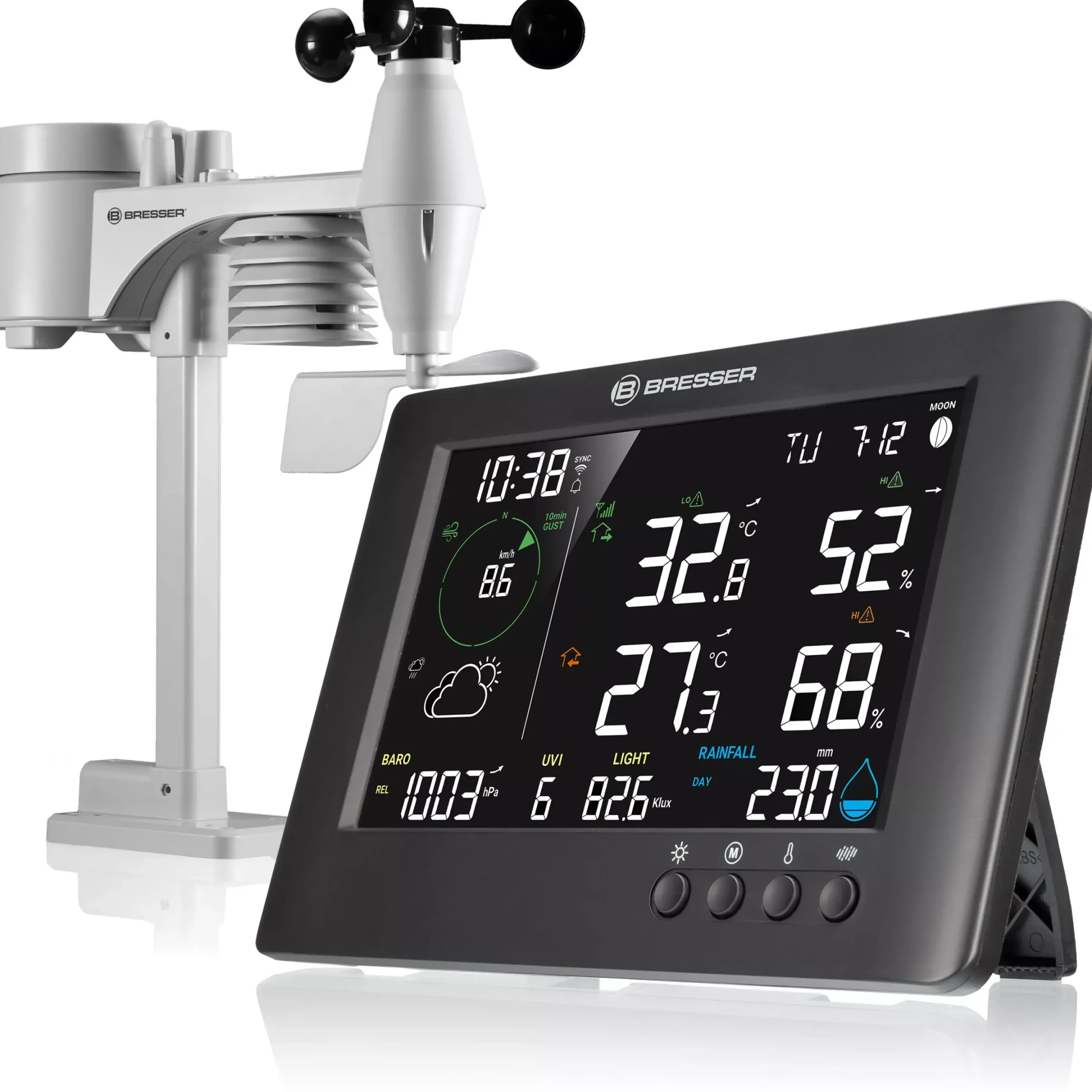 WLAN-7-in-1-Funk-Wetterstation TB>Bresser Sale