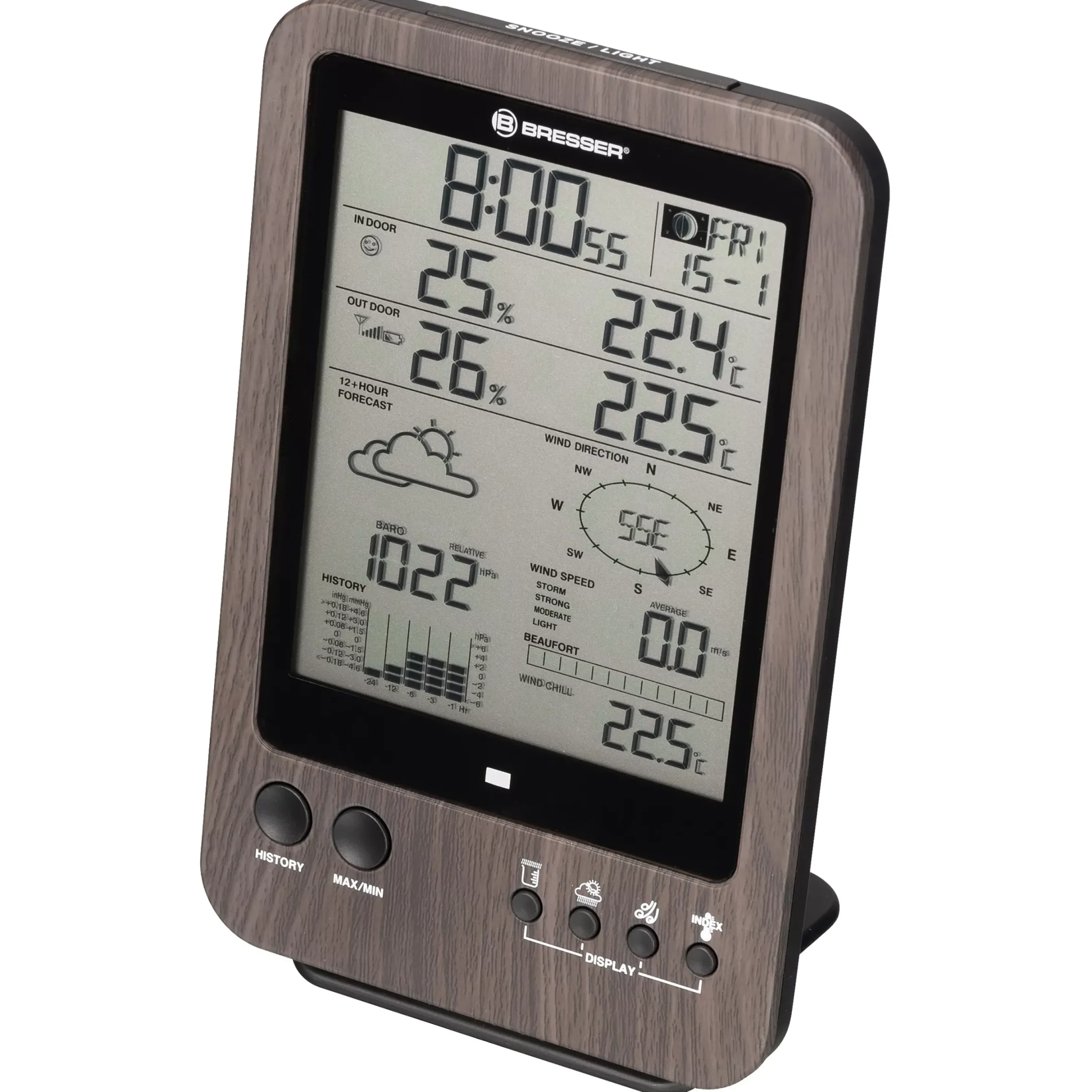 WTW 5-in-1-Wetterstation in Holzoptik>Bresser Cheap