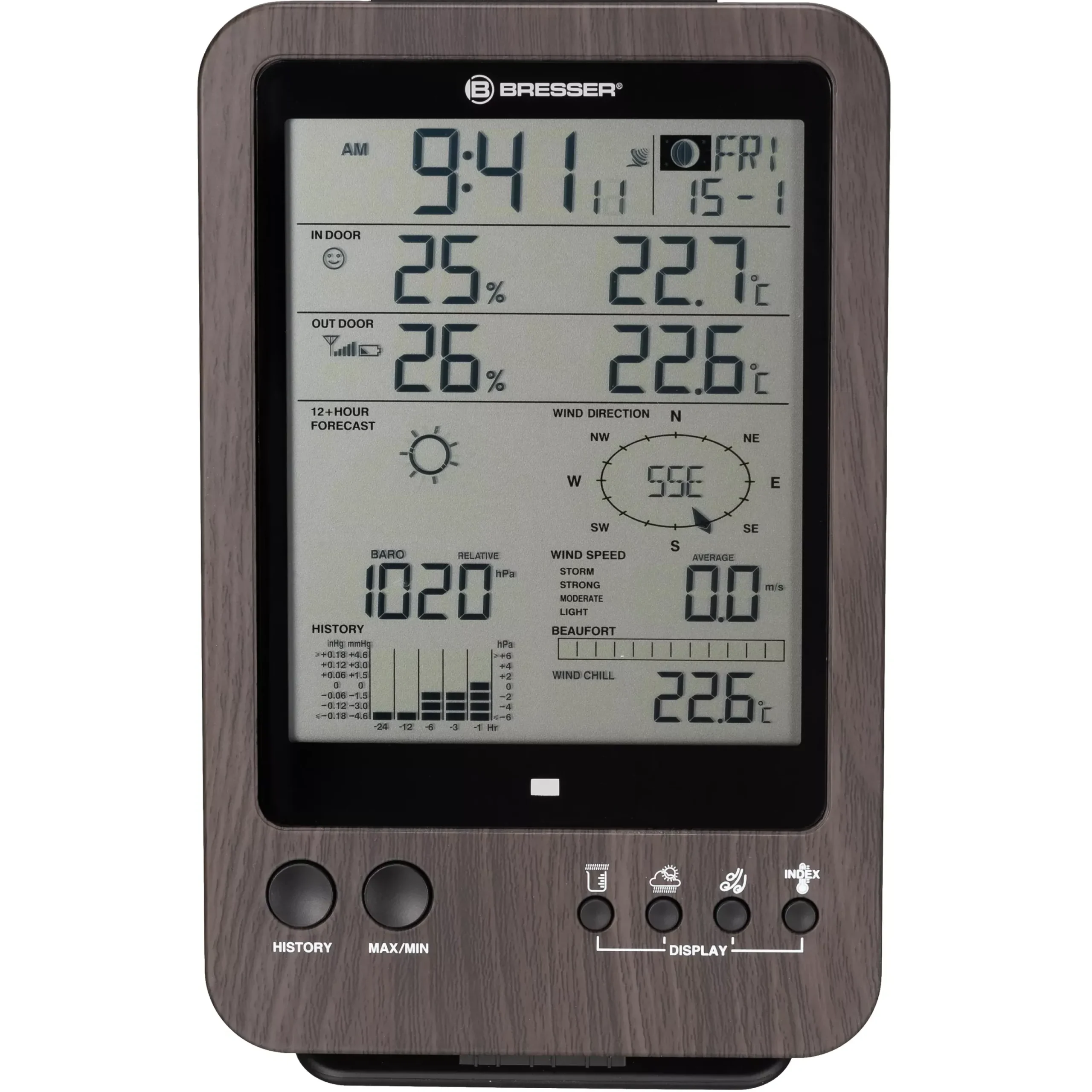 WTW 5-in-1-Wetterstation in Holzoptik>Bresser Cheap