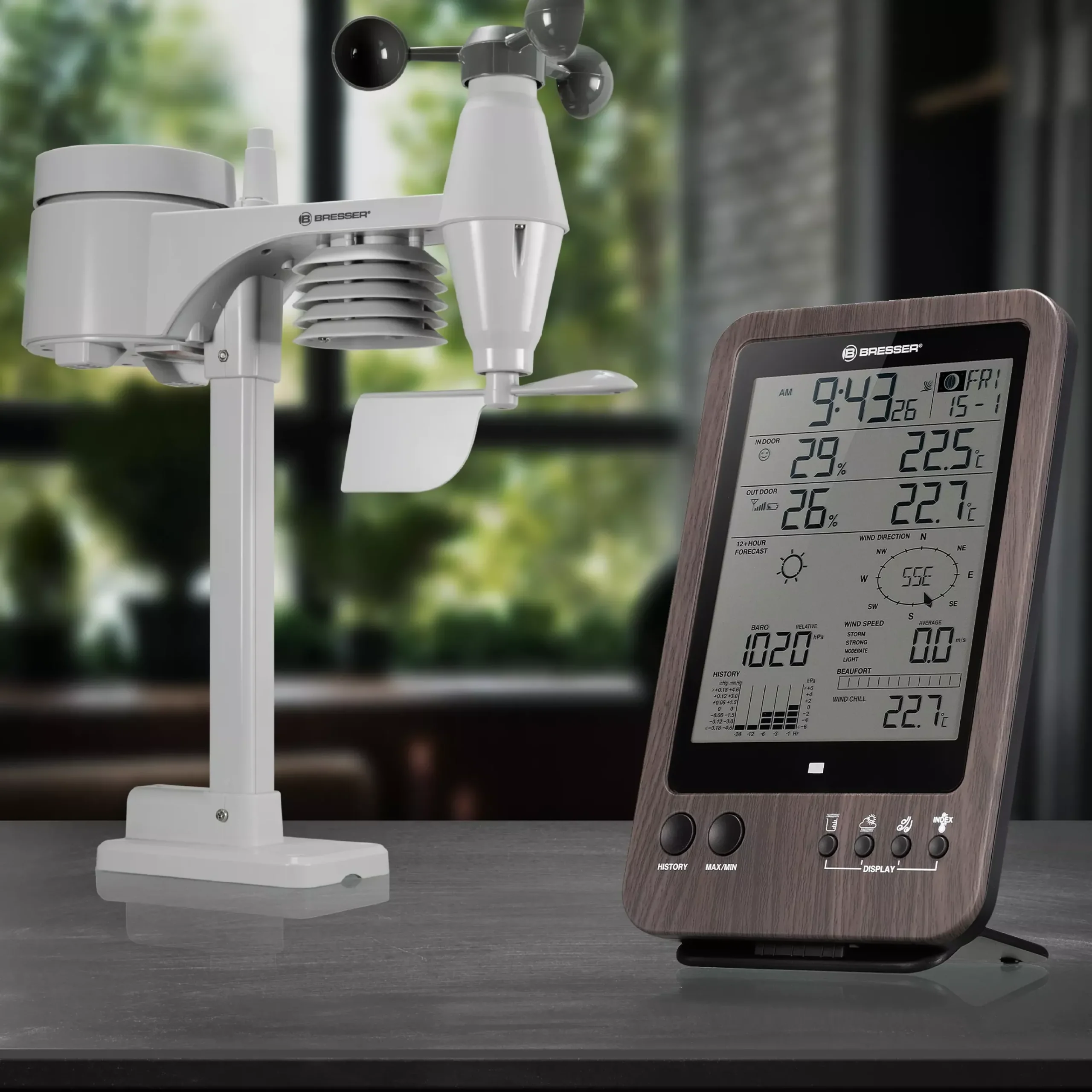 WTW 5-in-1-Wetterstation in Holzoptik>Bresser Cheap