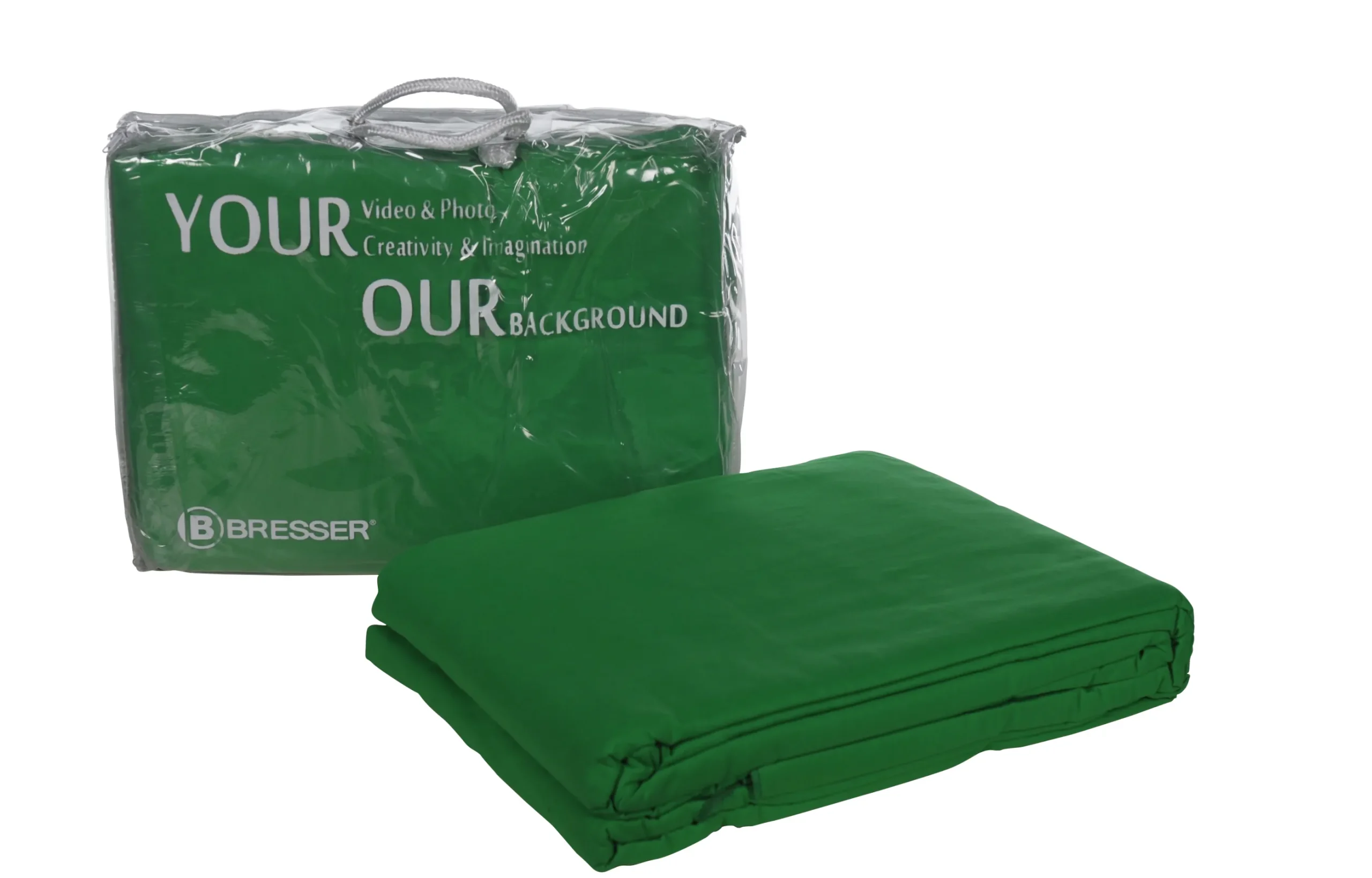 Y-9 Hintergrundstoff 2,5 x 3m Greenscreen/ Chromakey Grün>Bresser Flash Sale