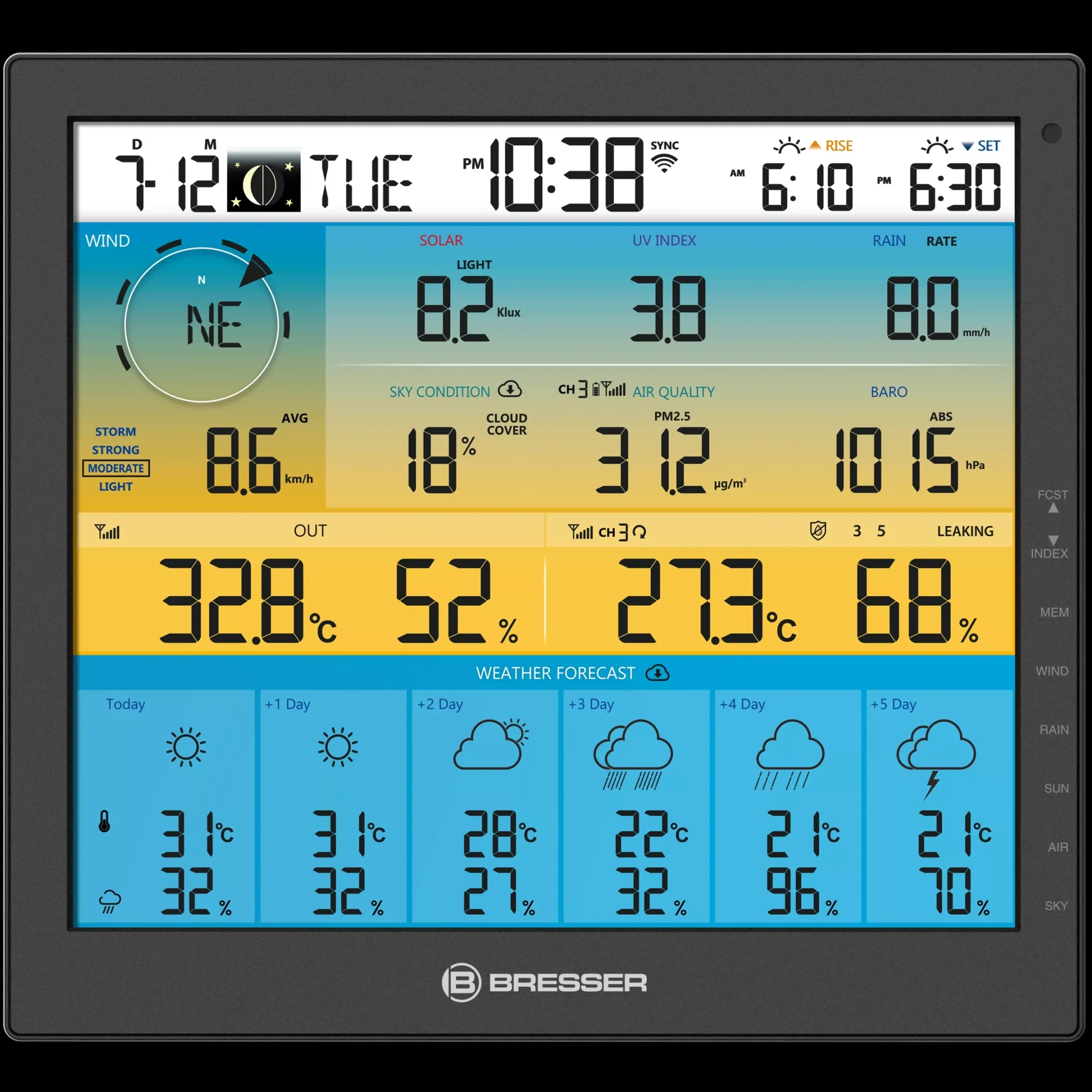 zusätzliche / Ersatz-Basisstation für 7003220 6-Tage 4CAST PRO SF WLAN-Wetterstation>Bresser Clearance