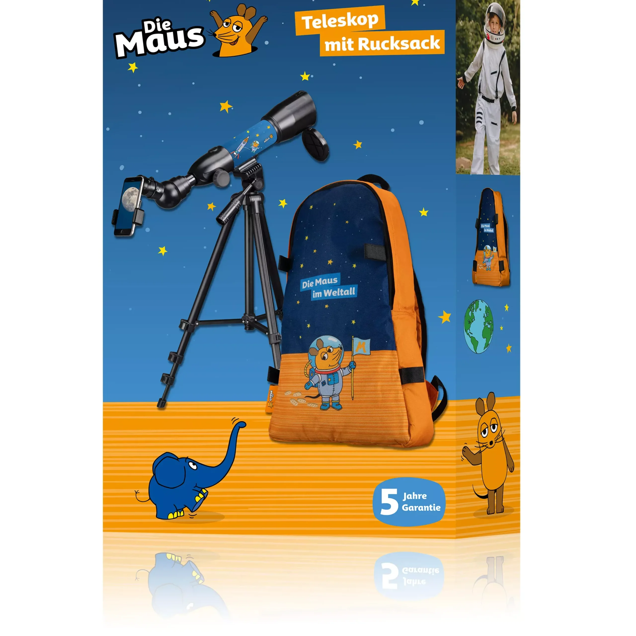 DieMaus Linsenteleskop 50/350 mit Rucksack>Bresser Outlet