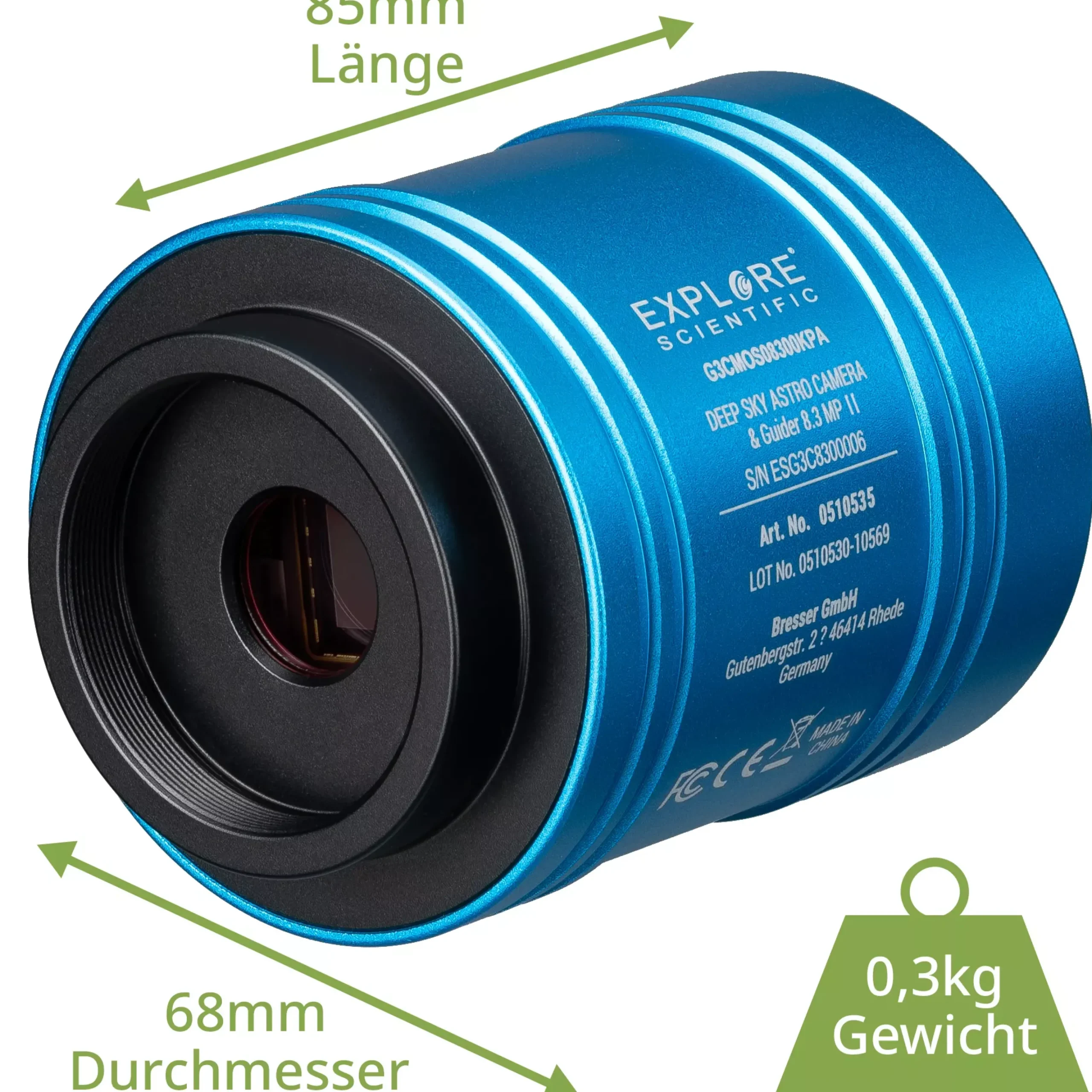 EXPLORE SCIENTIFIC 4K DEEP SKY ASTRO-Kamera & Guider 8,3 MP II>Bresser Clearance