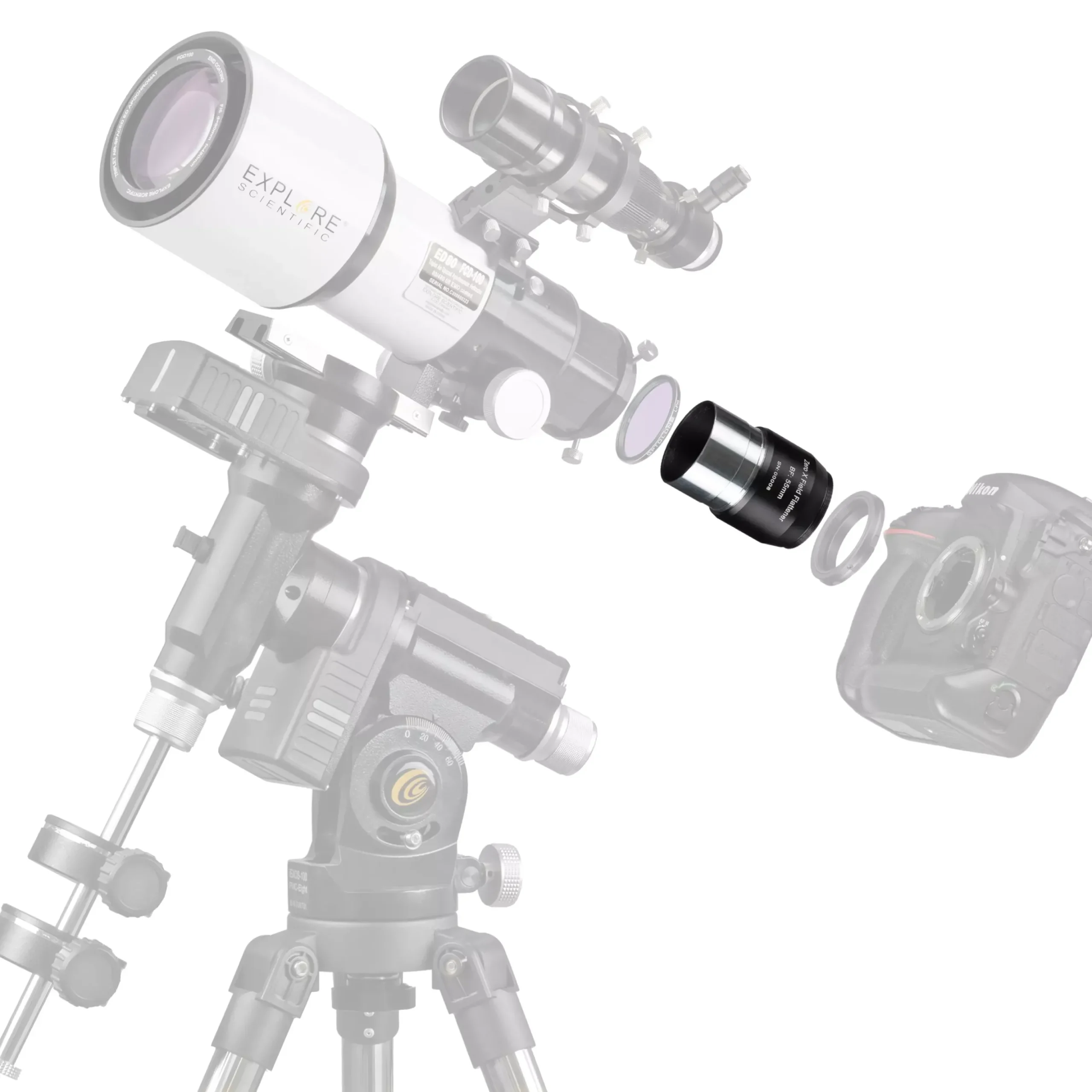 EXPLORE SCIENTIFIC Zero X Bildfeldebner 2''/M48 für ED80, ED102 u. ED127 APO>Bresser Store