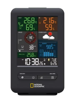 NATIONAL GEOGRAPHIC Colour-Display-Funk-Wetterstation 5-in-1>Bresser Cheap