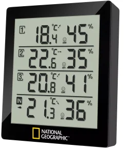 NATIONAL GEOGRAPHIC Digitales Thermo-Hygrometer für 4 Messbereiche - schwarz>Bresser Cheap