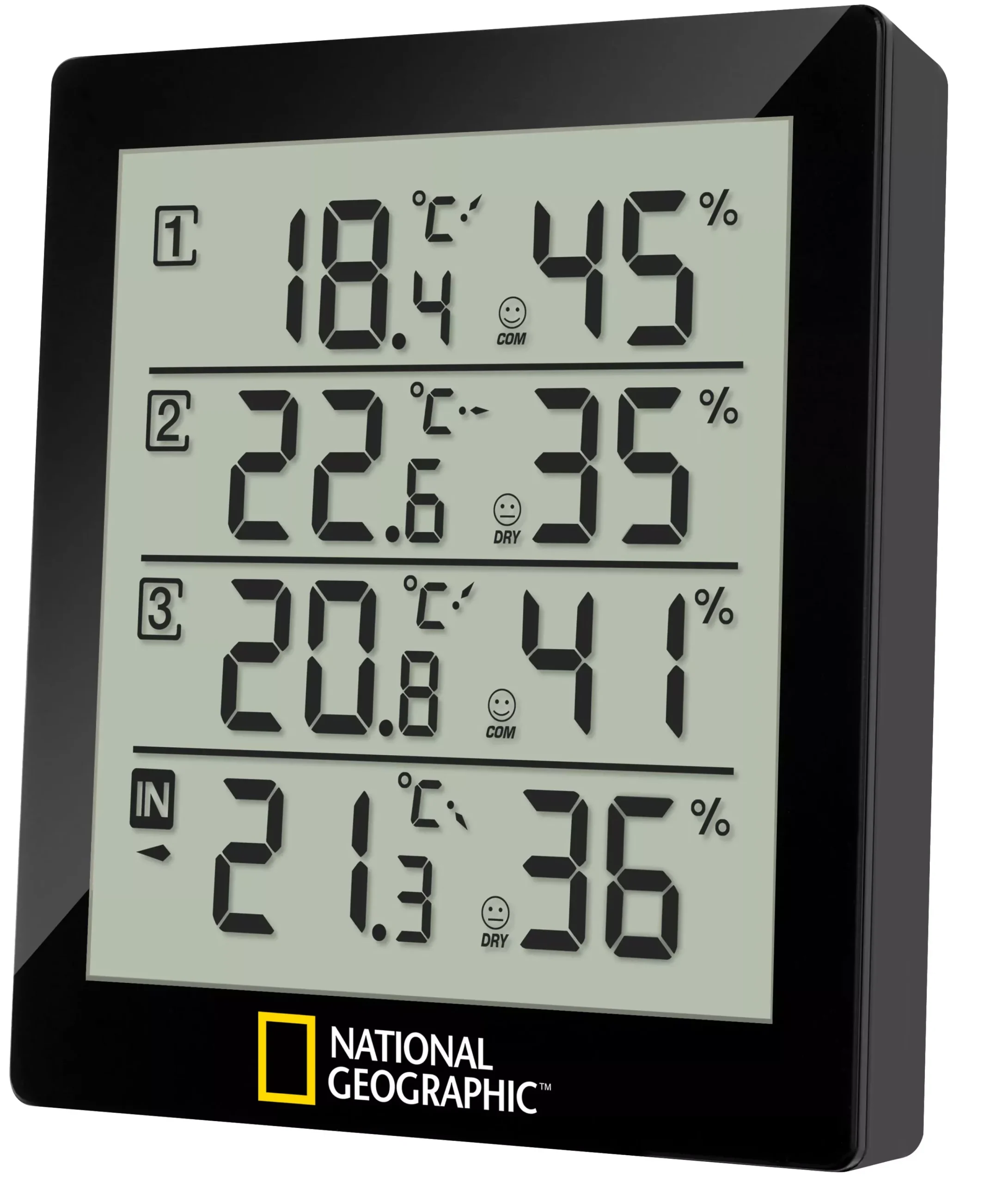 NATIONAL GEOGRAPHIC Digitales Thermo-Hygrometer für 4 Messbereiche - schwarz>Bresser Cheap