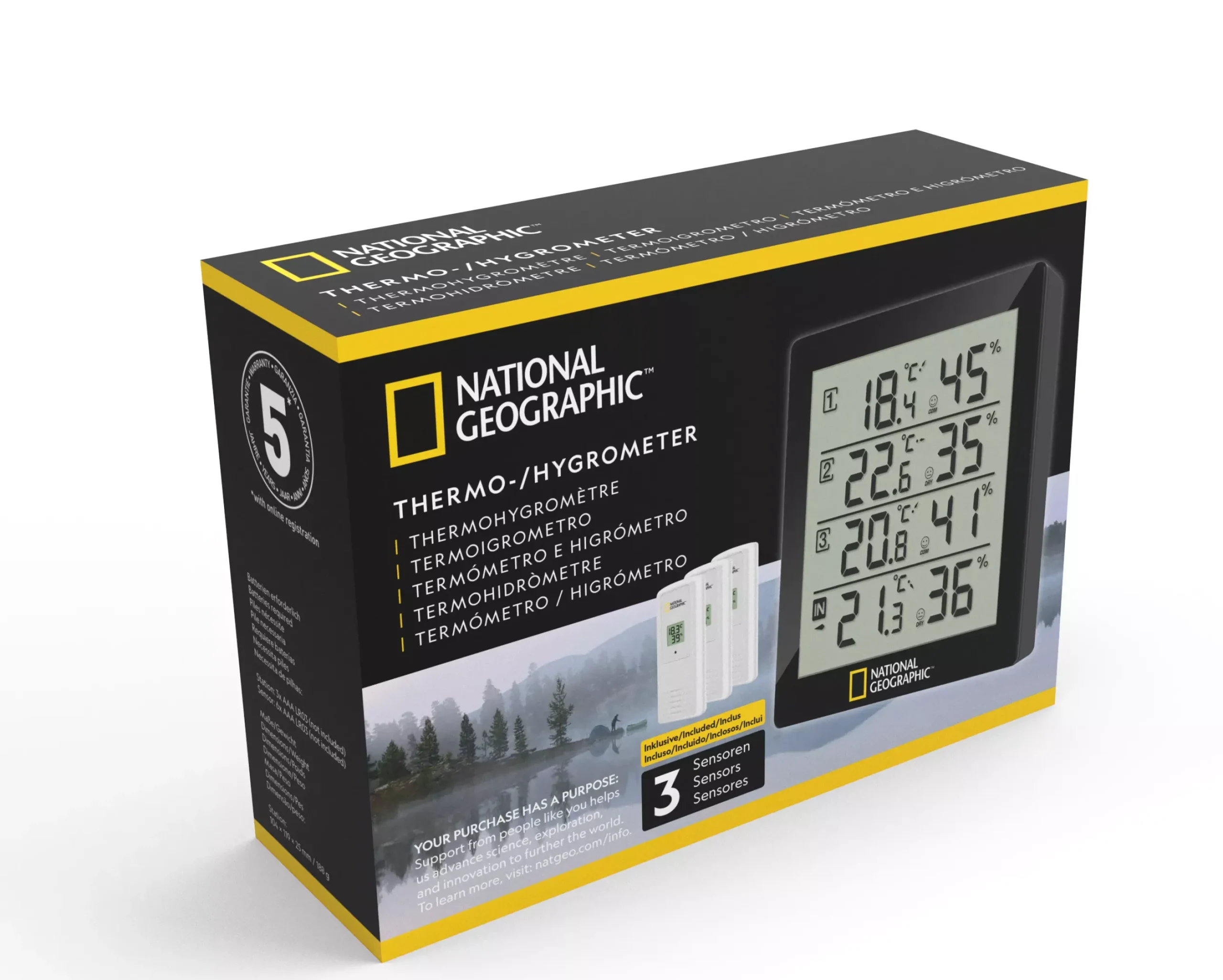 NATIONAL GEOGRAPHIC Digitales Thermo-Hygrometer für 4 Messbereiche - schwarz>Bresser Cheap