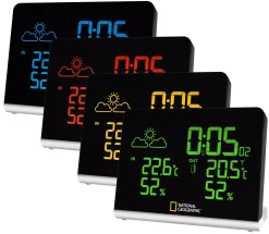 NATIONAL GEOGRAPHIC Multi-Colour-Funkwetterstation mit wechselndem Farbdisplay>Bresser Shop