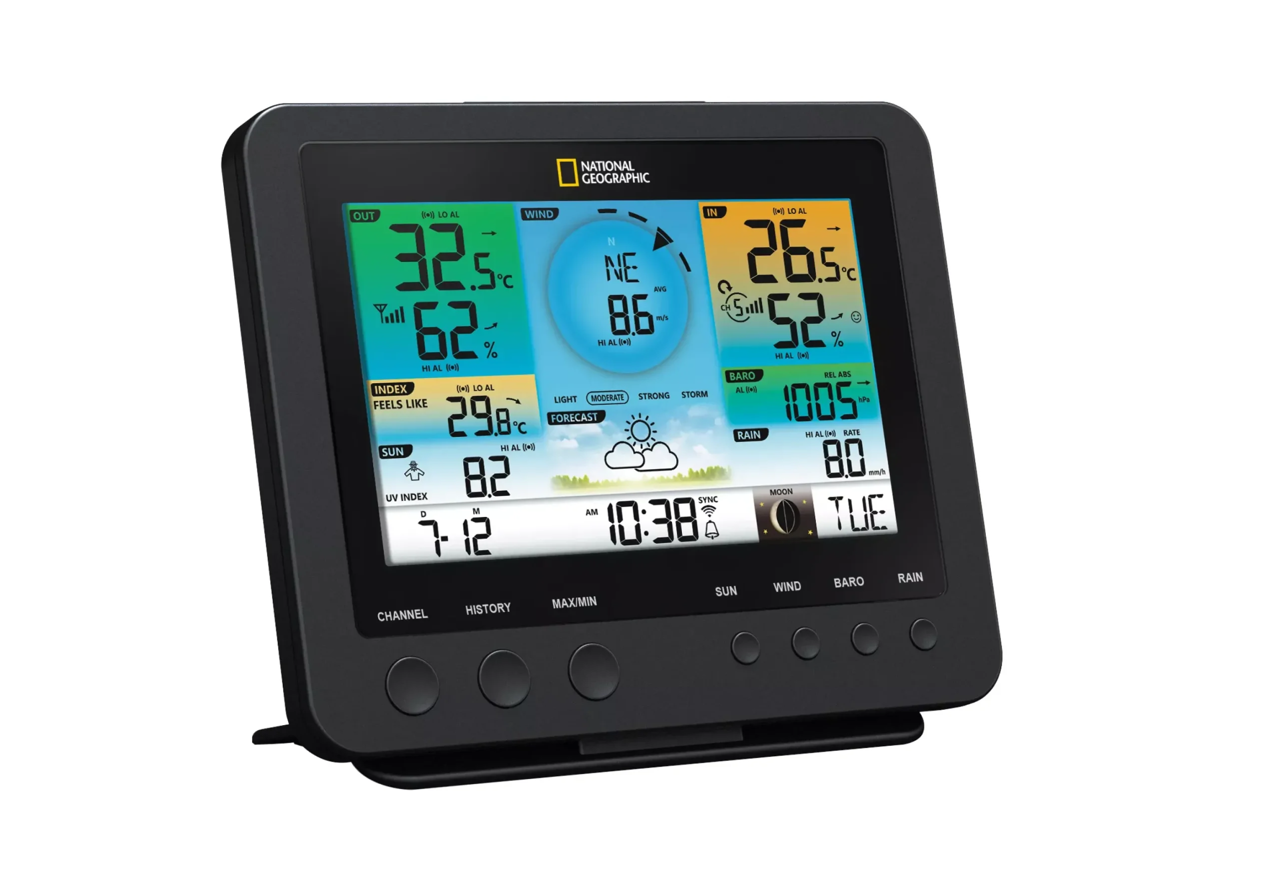 NATIONAL GEOGRAPHIC WLAN-Farbwetterstation mit 7-in-1-Profi-Sensor>Bresser Best Sale